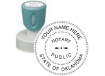 n53-oklahoma-notary-round-circular-pre-inked-stamp-short-handle-1-9-16-inch-xstamper