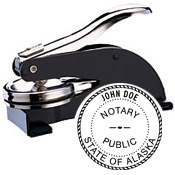 E16-Alaska Notary Desk Embosser<br>2" Diameter