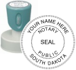 n53-south-dakota-notary-round-circular-pre-inked-stamp-short-handle-1-9-16-inch-xstamper