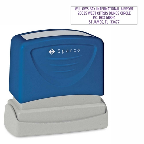 Sparco Business Address Stamp <br>(SPRC14) - 5/8" x 2-7/16" 