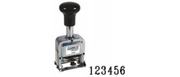40250 - Number Stamp Size: 2 / 6-Band
Metal Self-Inking Automatic 