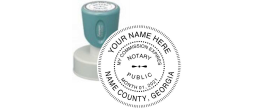 n53-GEorgia-notary-round-circular-pre-inked-stamp-short-handle-1-9-16-inch-xstamper