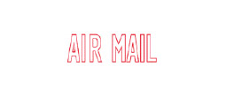 1001 - 1001 Pre-Inked Stock Stamp "AIRMAIL" (RED) - Impression Size: 1/2" x 1-5/8"