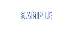 1002 - 1002 Pre-Inked Stock Stamp "SAMPLE" (BLUE) - Impression Size: 1/2" x 1-5/8"