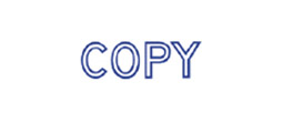 1006 - 1006 Pre-Inked Stock Stamp "COPY" (BLUE) - Impression Size: 1/2" x 1-5/8"