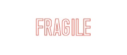 1010 - 1010 Pre-Inked Stock Stamp "FRAGILE" (Red) - Impression Size: 1/2" x 1-5/8"