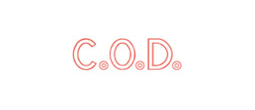 1011 - 1011 Pre-Inked Stock Stamp "C.O.D." (Red) - Impression Size: 1/2" x 1-5/8"