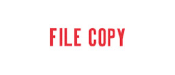 1071 - 1071 Pre-Inked Stock Stamp "FILE COPY" (Red) - Impression Size: 1/2" x 1-5/8"
