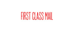 1129 - 1129 Pre-Inked Stock Stamp "1ST CLASS MAIL" (Red) - Impression Size: 1/2" x 1-5/8"