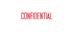 1130 - 1130 Pre-Inked Stock Stamp "CONFIDENTIAL" (Red) - Impression Size: 1/2" x 1-5/8"