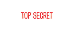 1135 - 1135 Pre-Inked Stock Stamp "TOP SECRET" (Red) - Impression Size: 1/2" x 1-5/8"