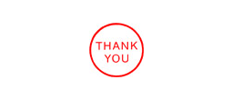 11359 - 11359 Pre-Inked Stock Circle Stamp "THANK YOU" (Red) - Impression Dimensions: 5/8" Diameter