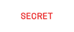 1136 - 1136 Pre-Inked Stock Stamp "SECRET" (Red) - Impression Size: 1/2" x 1-5/8"