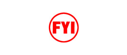 11413 - 11413 Pre-Inked Stock Circle Stamp "FYI" (Red) - Impression Dimensions: 5/8" Diameter