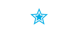 11421 - 11421 Pre-Inked Stock Circle Stamp "STAR" (Blue) - Impression Dimensions: 5/8" Diameter