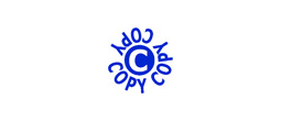 11422 - 11422 Pre-Inked Stock Circle Stamp "COPY" (Blue) - Impression Dimensions: 5/8" Diameter