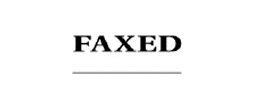 1216 - 1216 Pre-Inked Stock Stamp "FAXED" (Black) - Impression Size: 1/2" x 1-5/8"