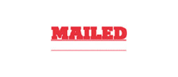 1218 - 1218 Pre-Inked Stock Stamp "MAILED" (Red) - Impression Size: 1/2" x 1-5/8"