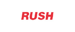 1334 - 1334 Pre-Inked Stock Stamp "RUSH" (Red) - Impression Size: 1/2" x 1-5/8"