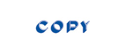 1336 - 1336 Pre-Inked Stock Stamp "COPY" (Blue) - Impression Size: 1/2" x 1-5/8"