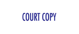 1337 - 1337 Pre-Inked Stock Stamp "COURT COPY" (Blue) - Impression Size: 1/2" x 1-5/8"