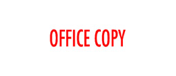1338 - 1338 Pre-Inked Stock Stamp "OFFICE COPY" (Red) - Impression Size: 1/2" x 1-5/8"