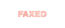 1346 - 1346 Pre-Inked Stock Stamp "FAXED" (Red) - Impression Size: 1/2" x 1-5/8"