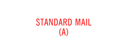 1381 - 1381 Pre-Inked Stock Stamp "STANDARD MAIL (A)" (Red) - Impression Size: 1/2" x 1-5/8"