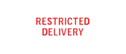 1519 - 1519 Pre-Inked Stock Stamp "RESTRICTED DELIVERY" (Red) - Impression Size: 1/2" x 1-5/8"