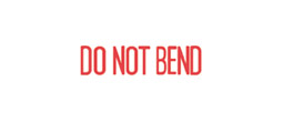 1537 - 1537 Pre-Inked Stock Stamp "DO NOT BEND" (Red) - Impression Size: 1/2" x 1-5/8"