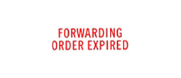 1576 - 1576 Pre-Inked Stock Stamp "FORARDING ORDER EXP." (Red) - Impression Size: 1/2" x 1-5/8"