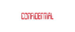 1604 - 1604 Pre-Inked Stock Stamp "CONFIDENTIAL" (Red) - Impression Size: 1/2" x 1-5/8"