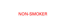1630 - 1630 Pre-Inked Stock Stamp "NON-SMOKER" (Red) - Impression Size: 1/2" x 1-5/8"