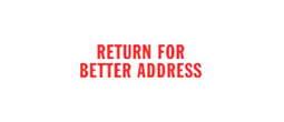 1639 - 1639 Pre-Inked Stock Stamp "RETURN FOR BETTER ADD..." (Red) - Impression Size: 1/2" x 1-5/8"