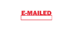 1650 - 1650 Pre-Inked Stock Stamp "E-MAILED" (Red) - Impression Size: 1/2" x 1-5/8"