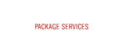 1703 - 1703 Pre-Inked Stock Stamp "PACKAGE SERVICES" (Red) - Impression Size: 1/2" x 1-5/8"
