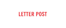 1706 - 1706 Pre-Inked Stock Stamp "LETTER POST" (Red) - Impression Size: 1/2" x 1-5/8"
