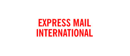 1727 - 1727 Pre-Inked Stock Stamp "EXPRESS MAIL INTER'N" (Red) - Impression Size: 1/2" x 1-5/8"