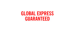 1728 - 1728 Pre-Inked Stock Stamp "GLOBAL EXPRESS GUARANTEED" (Red) - Impression Size: 1/2" x 1-5/8"