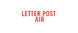 1808 - 1808 Pre-Inked Stock Stamp "LETTER POST AIR" (Red) - Impression Size: 1/2" x 1-5/8"