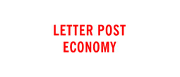 1810 - 1810 Pre-Inked Stock Stamp "LETTER POST ECONOMY" (Red) - Impression Size: 1/2" x 1-5/8"