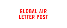 1812 - 1812 Pre-Inked Stock Stamp "GLOBAL AIR LETTER..." (Red) - Impression Size: 1/2" x 1-5/8"