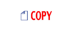 2022 - 2022 Pre-Inked Stock 2-Clr Stamp "COPY" (Blue/Red) - Impression Size: 1/2" x 1-5/8"