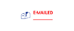2025 - 2025 Pre-Inked Stock 2-Clr Stamp "EMAILED" (Blue/Red) - Impression Size: 1/2" x 1-5/8"