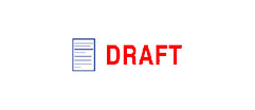 2031 - 2031 Pre-Inked Stock 2-Clr Stamp "DRAFT" (Blue/Red) - Impression Size: 1/2" x 1-5/8"