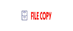 2032 - 2032 Pre-Inked Stock 2-Clr Stamp "FILE COPY" (Blue/Red) - Impression Size: 1/2" x 1-5/8"