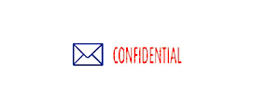 2034 - 2034 Pre-Inked Stock 2-Clr Stamp "CONFIDENTIAL" (Blue/Red) - Impression Size: 1/2" x 1-5/8"