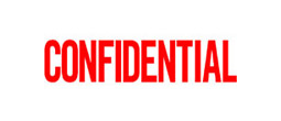 3246 - 3246 Pre-Inked Stock JUMBO stamp "CONFIDENTIAL" (Red) - Impression Size: 7/8" X 2-3/4"