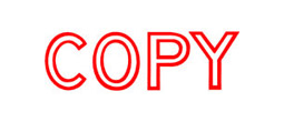 3278 - 3278 Pre-Inked Stock JUMBO stamp "COPY" (Red) - Impression Size: 7/8" X 2-3/4"